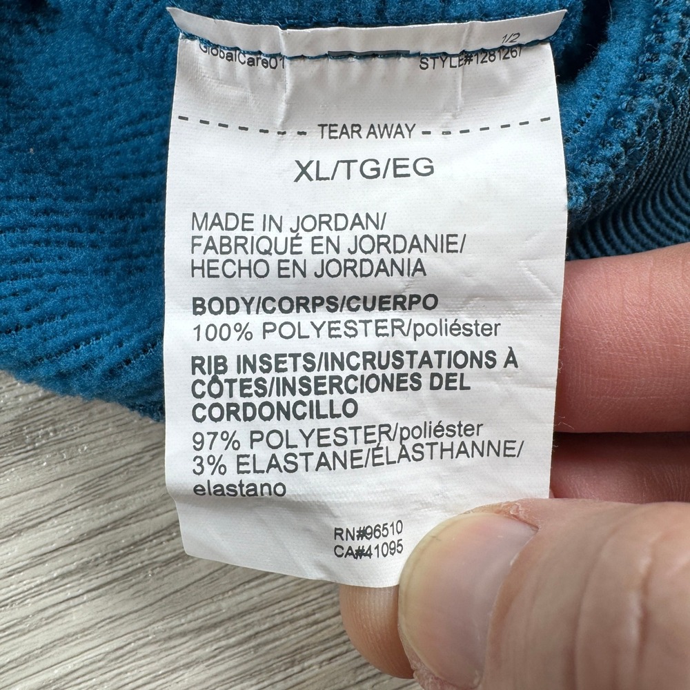 Under Armour‎ Mens Pullover Storm ColdGear Quarter Zip Blue XL Heathered Fleece - Picture 8 of 8
